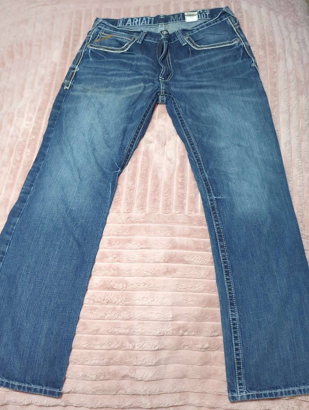 Ariat Mens 36x34 M4 Durango Western Bootcut Denim Jeans Low Rise